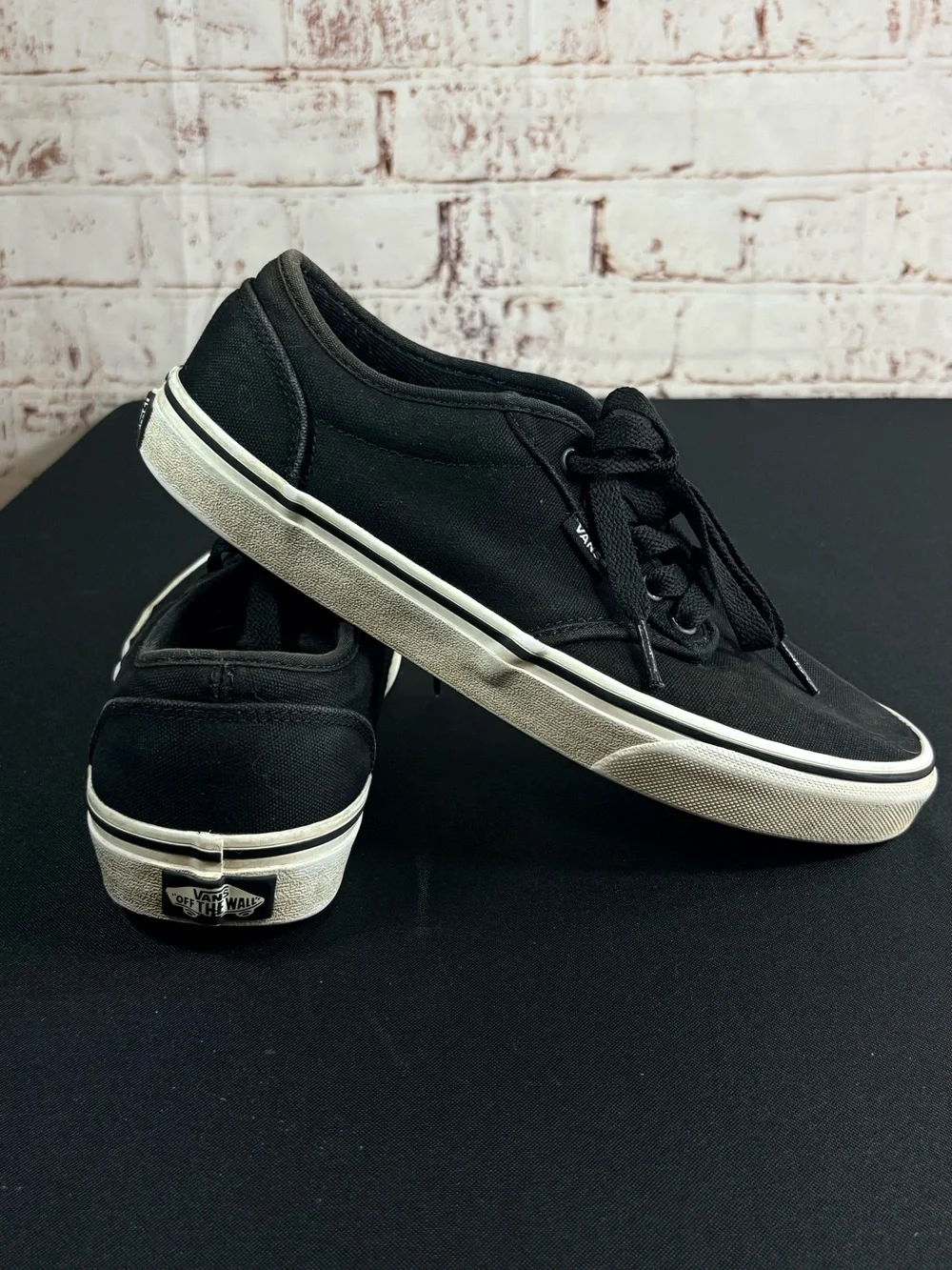 Vans Kids Black Canvas Lace-Up Sneakers